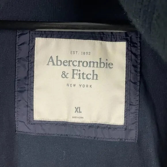 Abercrombie & Fitch Jacket Women XL Navy Windbreaker Outdoor Retro Moose - Picture 9 of 16